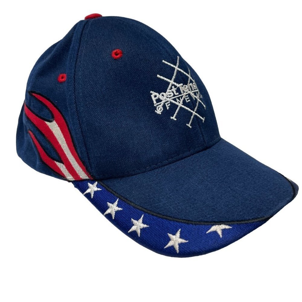 Stars Strips Hat Cap Adults Strap‎ Back Blue Post Tension Of Nevada Baseb…